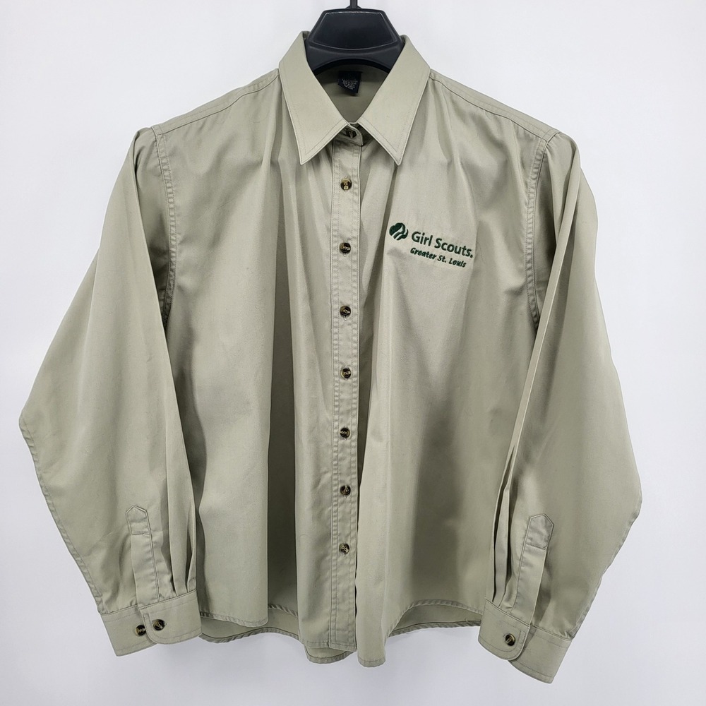 Girl Scouts Greater St. Louis Rivers End Button Up Shirt Womens XL